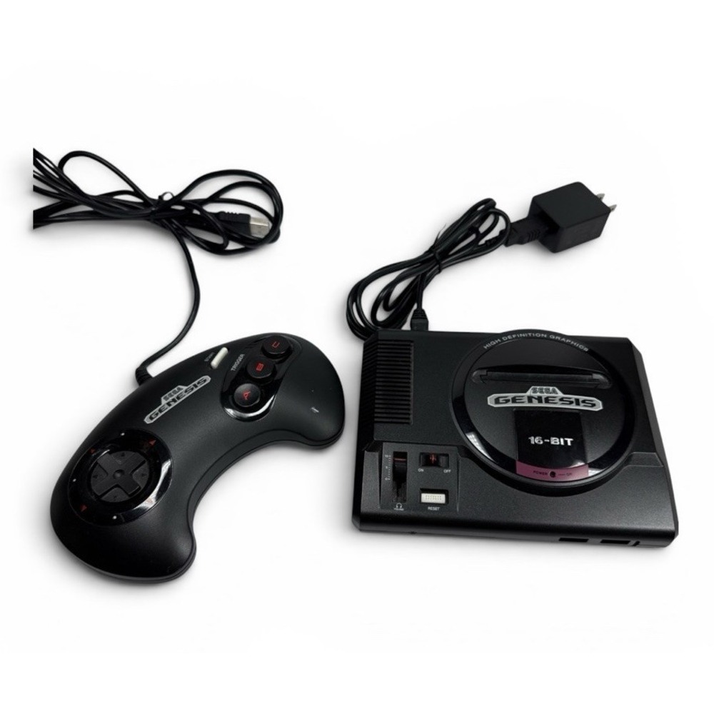 Sega Genesis Mini Video Game Console Black MK-16000 With A Controller